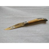 3 teiliges Messer mit Korkenzieher Edelstahlbacken Akazie